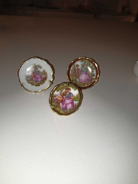 Peças em miniatura de porcelana Limoges