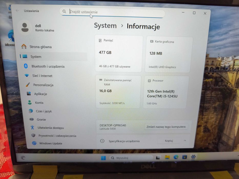 DELL LATITUDE 5430 | i5-1245U | 16GB RAM | 512GB SSD | A+ JAK NOWY