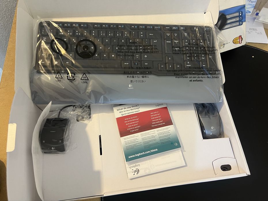 Rato e teclado sem fio Logitec S520