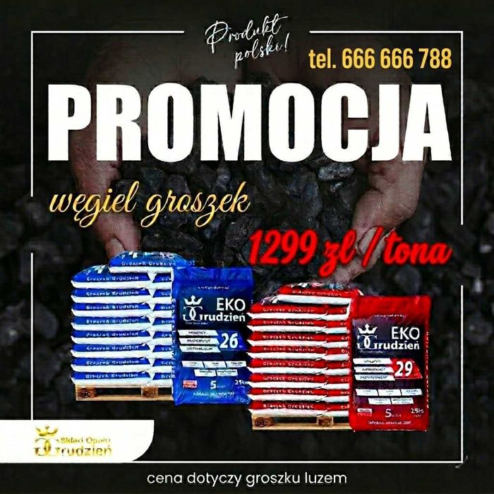 Węgiel Groszek Promocja !!! Super cena !!! Orzech Kostka Pellet GRUDZIEŃ