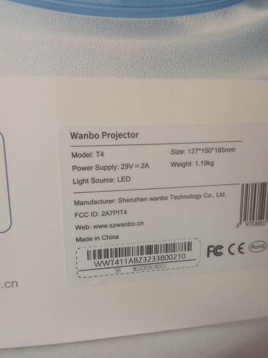 Projektor  Wanbo t4 Full HD Jak nowy OKAZJA! Rzutnik