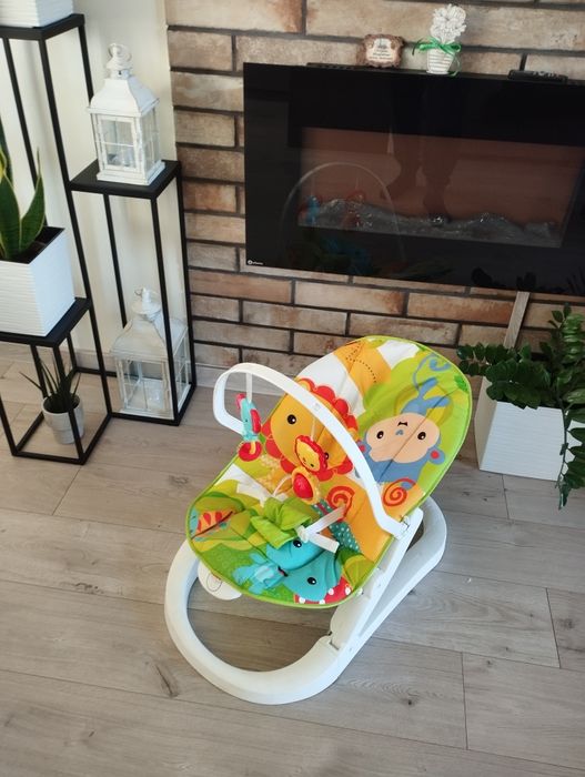 fisher price skladany lezaczek z wibracjami