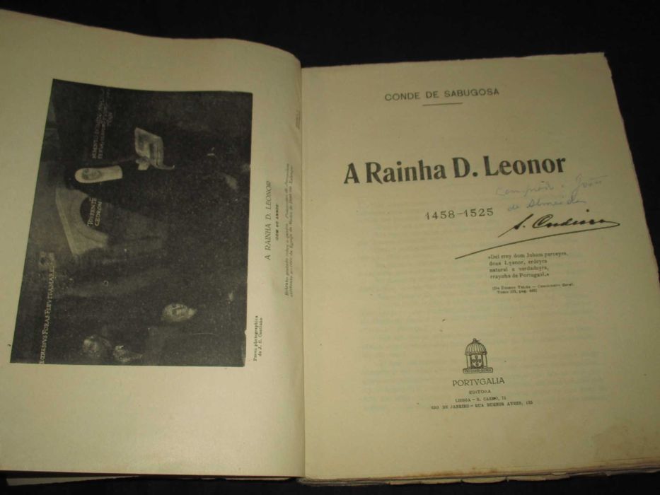 Livro A Rainha D. Leonor Conde de Sabugosa 1ª edição