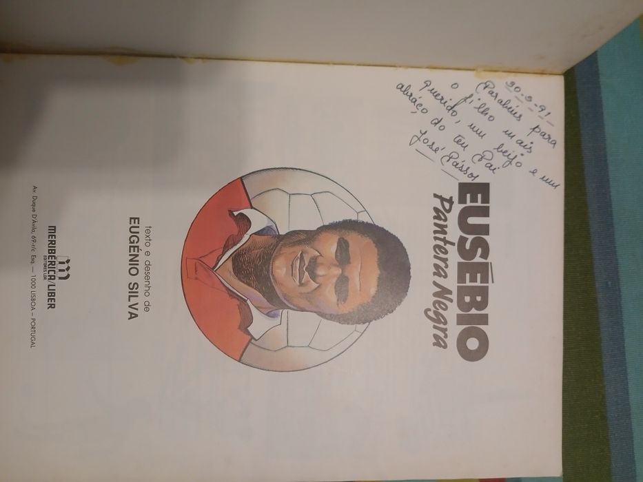 Livro pantera negra- Eusébio/ Benfica