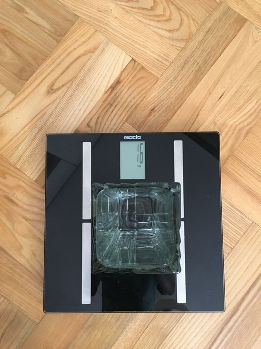 Duży wazon szklany/kryształowy kwadratowy ciężki (1,6kg) vintage