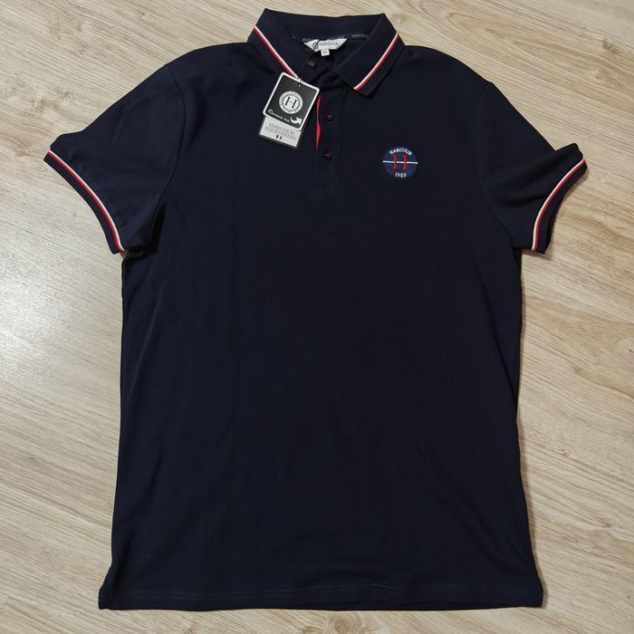 Nowa koszulka polo męska Harcour ciemny granat M