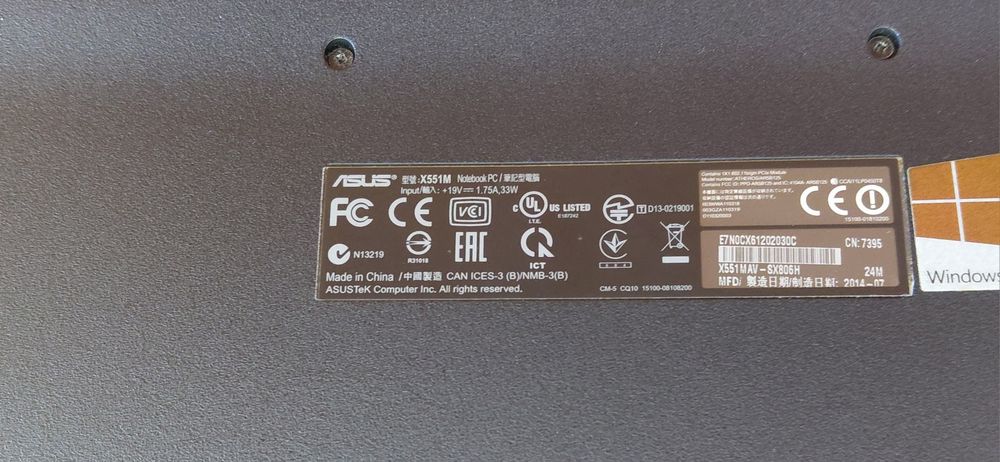 Pc asus portátil
