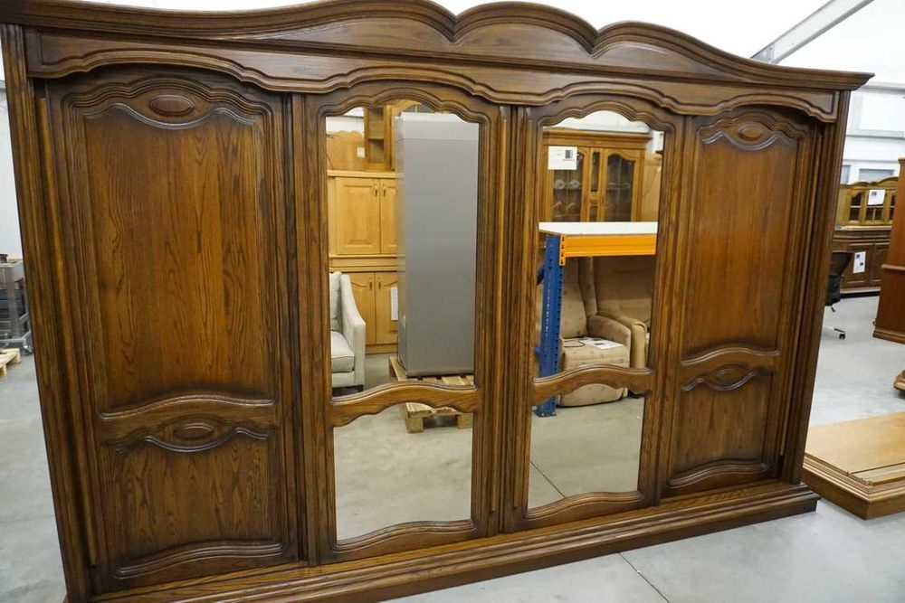 Szafa Dębowa Drzwi Przesuwne z Lustrami szer. 333 cm   (P-1346)