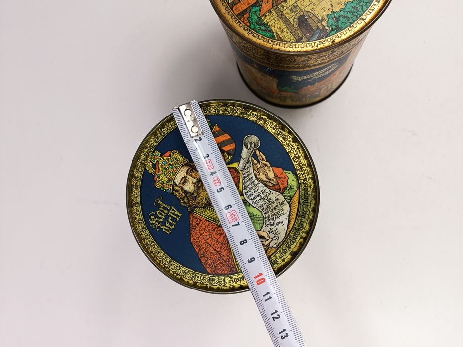 Para kolekcjonerskich puszek Otto Schmidt, vintage