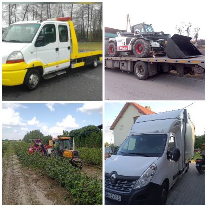 Laweta, hds, wywrotka 25t, ładowarka, kruszywa, platforma 15t + 10t, k