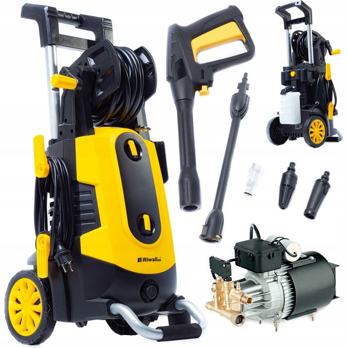 Мийка високого тиску Riwall 280бар (Чехія). Насос ЛАТУНЬ. Безщітковий двигун. Керхер. Мойка