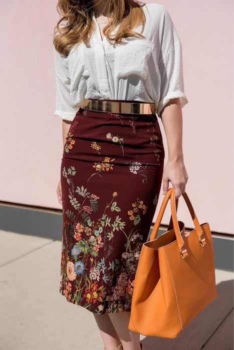 Спідниця zara woman міді бордова з квітковим принтом, s