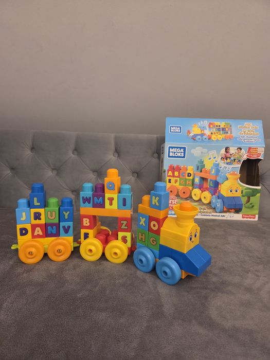 Pociąg z dźwiękiem Mega Bloks pudełko