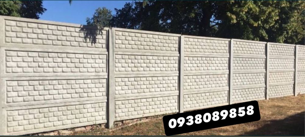 Бетонна Огорожа Евро-Забори Глянцева Огорожа Євро-Бетон Залізобетонна