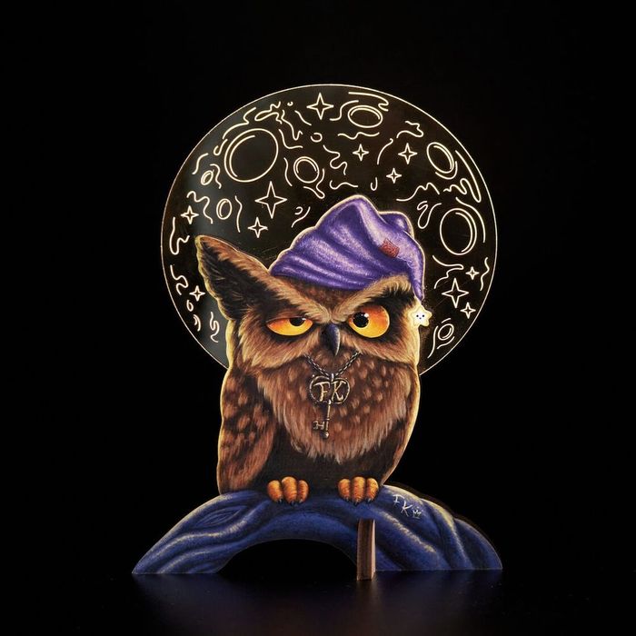 Дерев‘яний світильник Мудрий філін