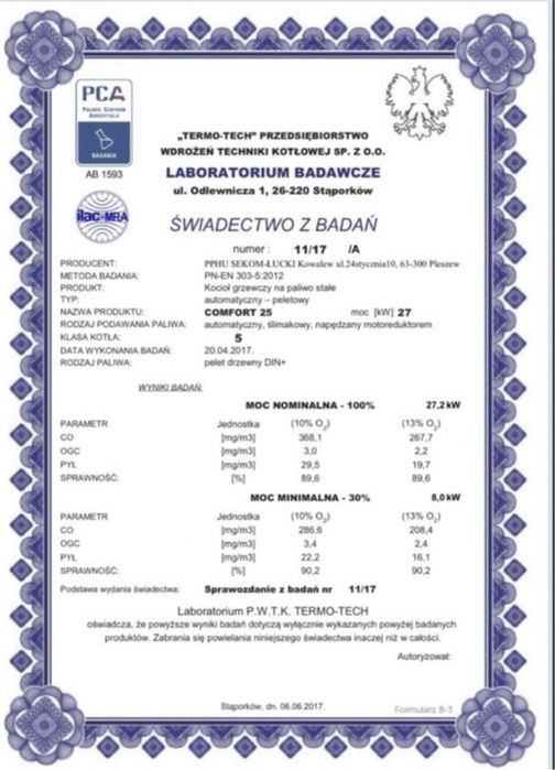 Piec na pellet kocioł 25 kW z montażem hybrydowy drewno