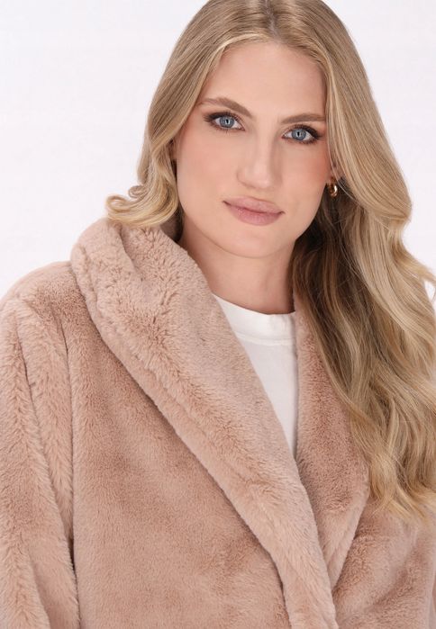 Dreimaster 38 M Płaszcz Damski Futerko Hellbeige D2127