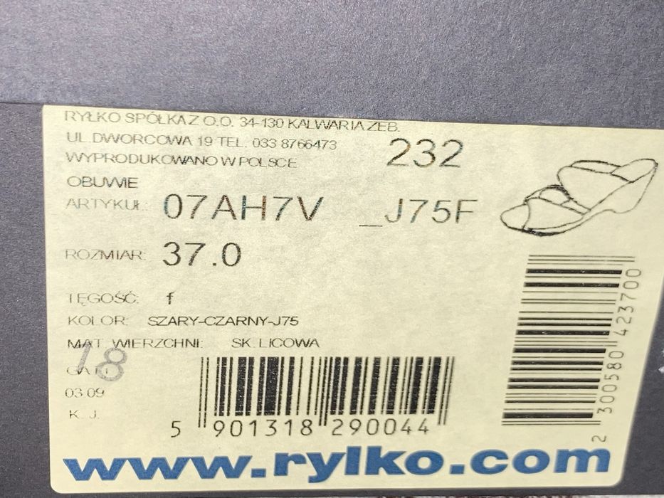 RYŁKO klapki z mięciutkiej skórki r 37