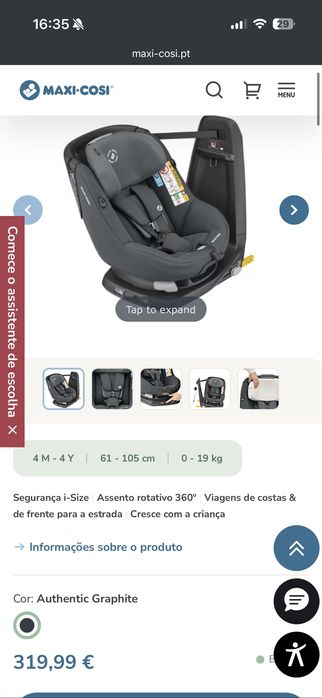 CADEIRA CARRO BEBÉ ROTATIVA bebéconfort assisfix