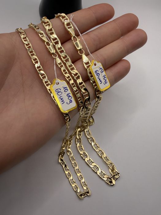 Nowe złote Łańcuszki Gucci Pr. 585 14K