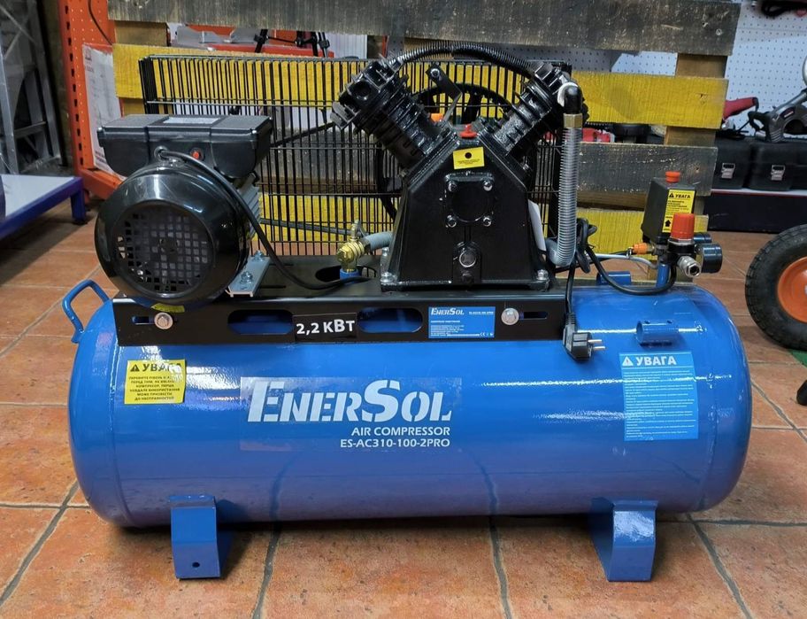 Компреcсор воздушный EnerSol ES-AC310-100-2PRO/12атм/100литр/311л\м/г2