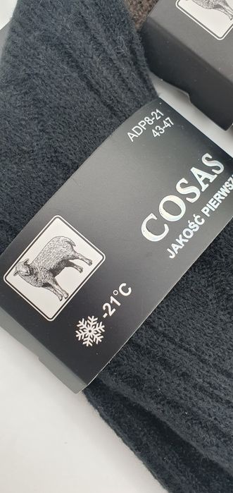 Wełniane skarpetki męskie wełna Angora  thermo 43-47