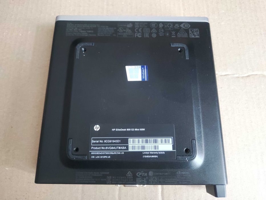 HP EliteDesk 800 65W G3 Mini Intel i5-7500 DDR4 8GB SSD 128GB WI-FI