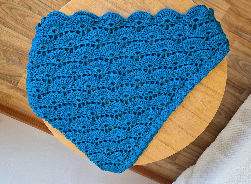Turkusowa chusta - HANDMADE