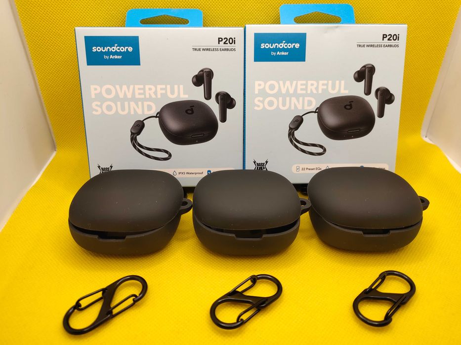 Чехол силиконовый на наушники Anker Soundcore P20i / R50i + карабин!