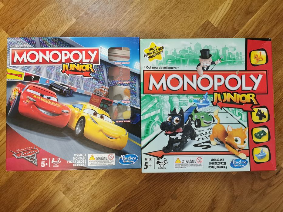 Monopoly Junior i Junior Auta dwie gry