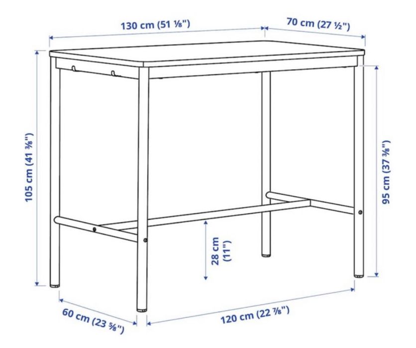 Stolik Stół i hokery krzesła Tommaryd Ikea stół barowy