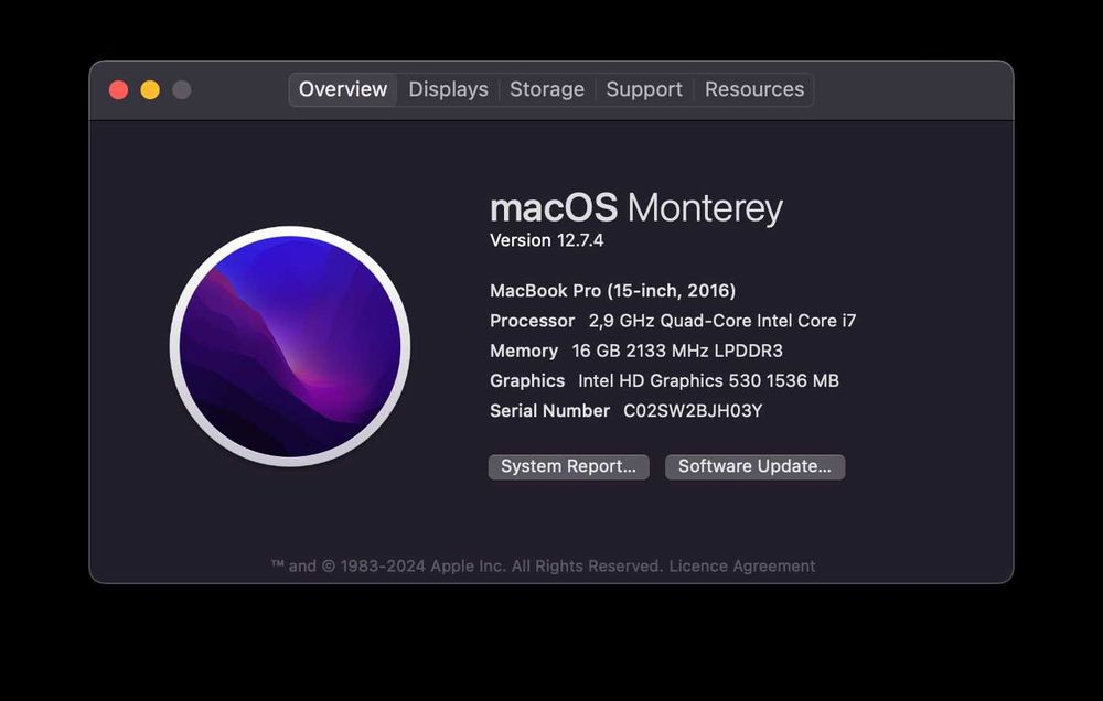 Apple MacBook Pro 15 Touch Bar A1707 - 16GB RAM 500GB Disco