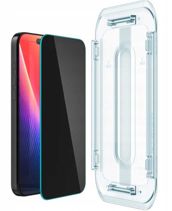 Szkło prywatyzujące do iPhone 17 Pro Max, Spigen Privacy 2P z aplikatorem