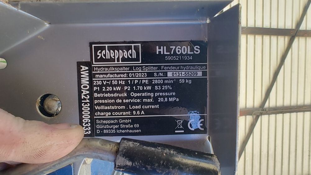 Łuparka do drewna scheppach  hl760hs
