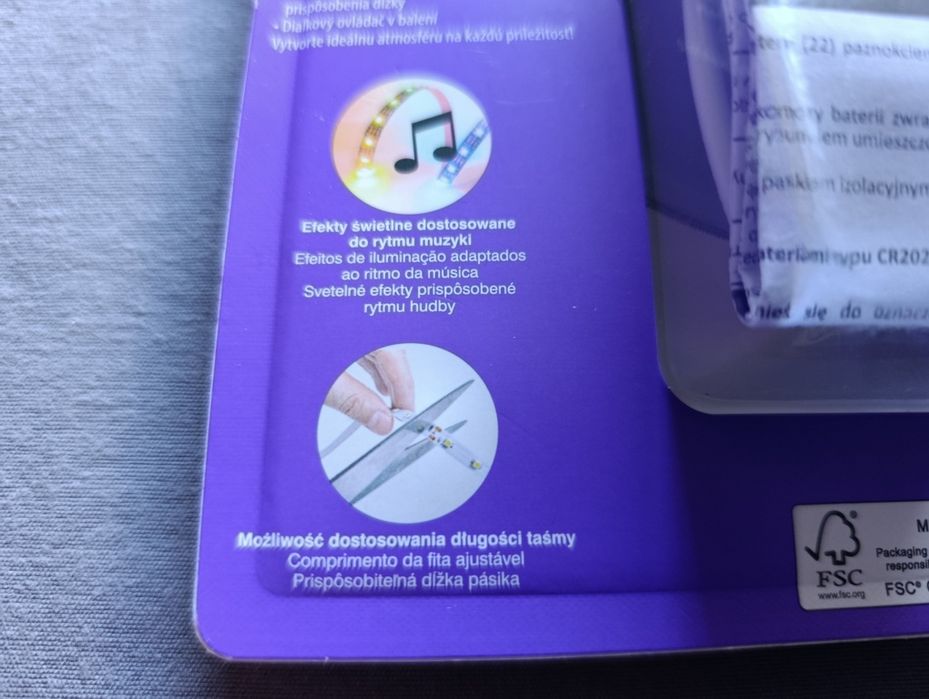 Nowa taśma LED 5m z czujnikiem dźwięku