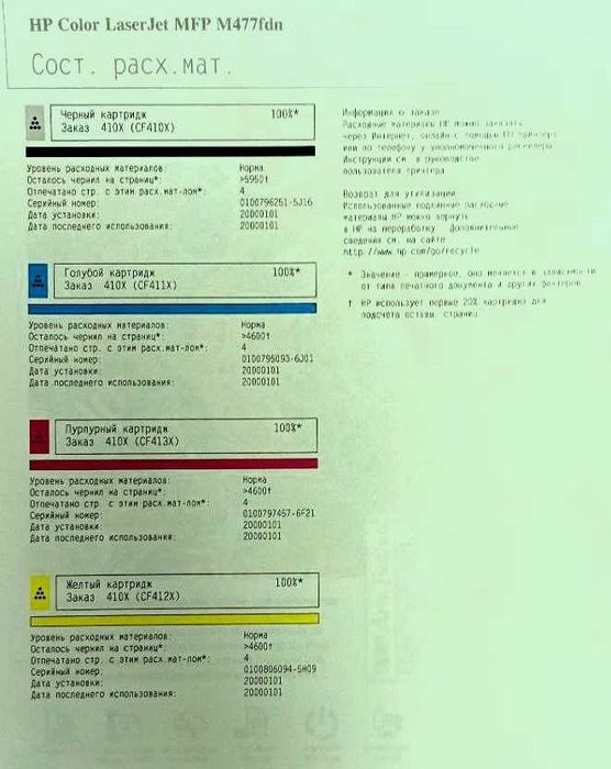 HP CLJ Pro M477fdw Как новый Цветной лазерный принтер сканер копир МФУ