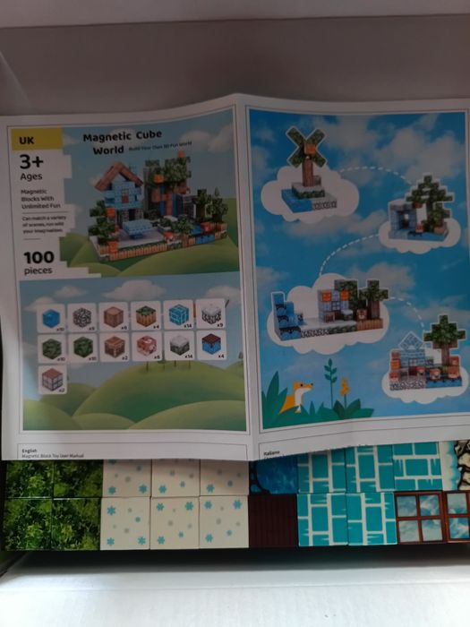 Магнітний конструктор майнкрафт 100шт