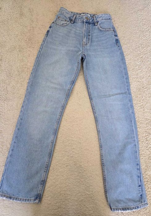 spodnie jeans bershka rozm 34 jasno niebieskie
