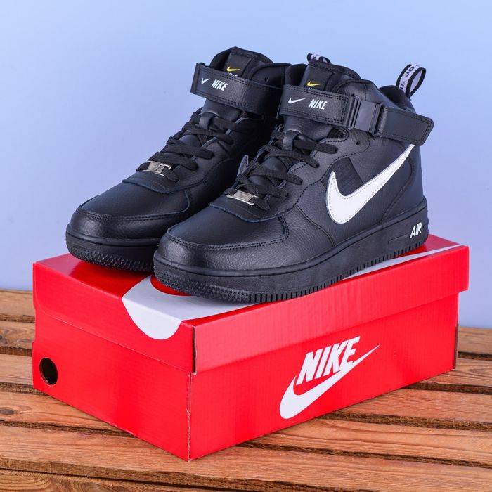 (2033) Акція! Зимові Кросівки Nike Air Force з хутром (43 44 45 46)