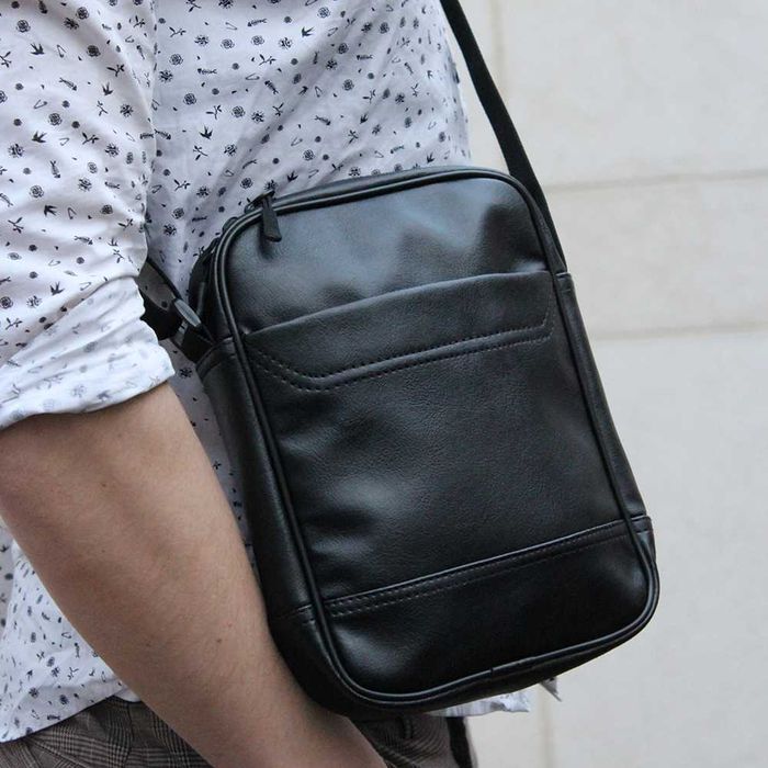 Сумка через плече чоловіча ділова сумка месенджер класична з еко шкіри