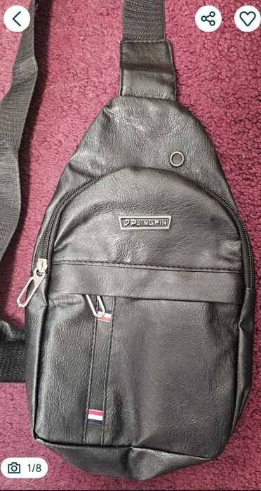 Mini plecak na ramię, saszetka kol. czarnego