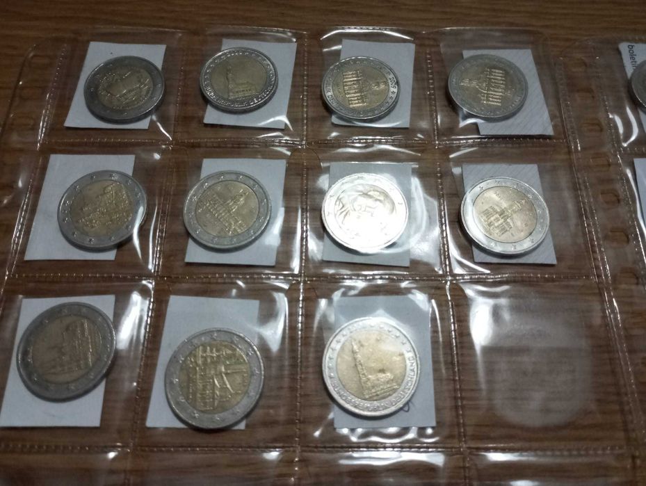 Moedas 2 euros comemorativas para troca
