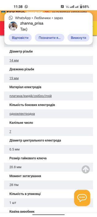 Продам свіча зажиганія