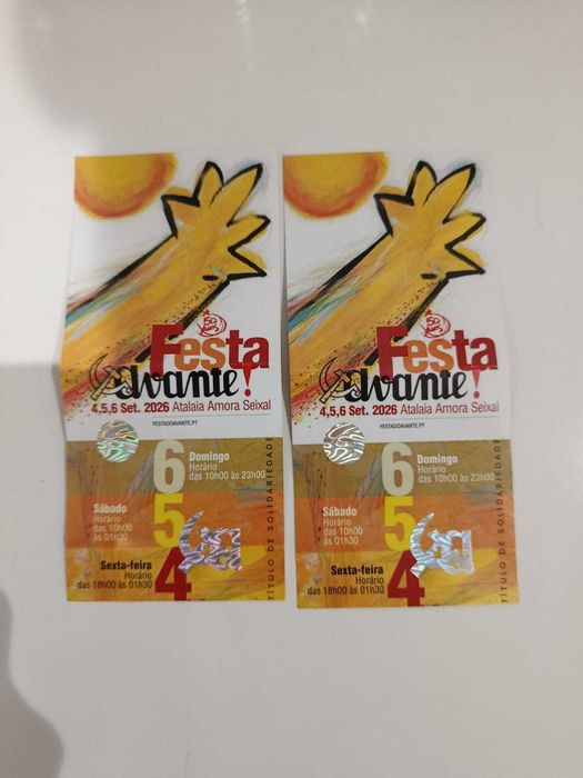 Bilhetes Gerais Festa Avante 2026