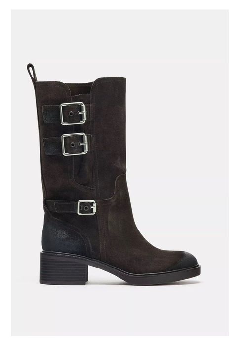 чоботи натуральний замш Zara, 36