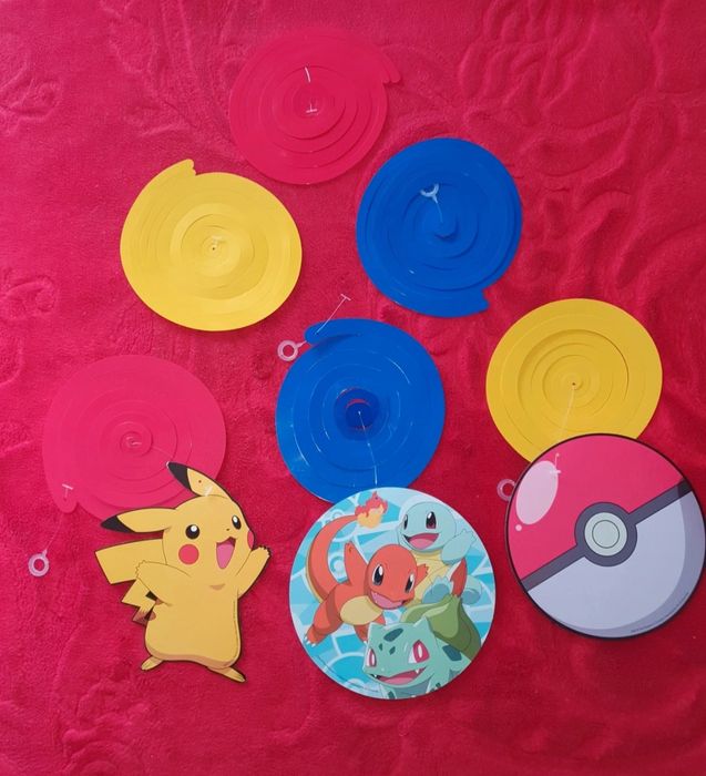Dekoracja urodzinowa Pokemon 6szt.
