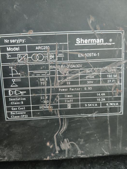 Spawarka Sherman ARC 250