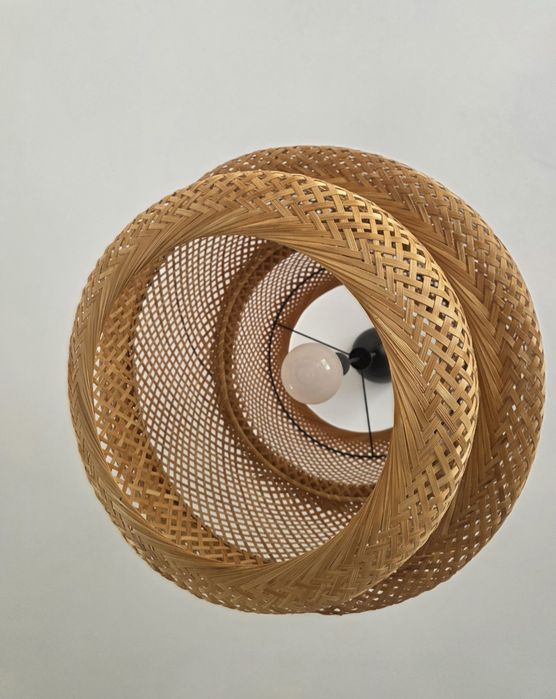 Candeeiro IKEA SINNERLIG Bambu, feito à mão, Ø50 cm