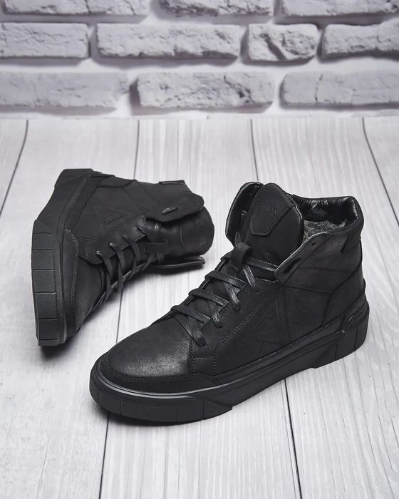 Зимние ботинки -20° мех Guess black