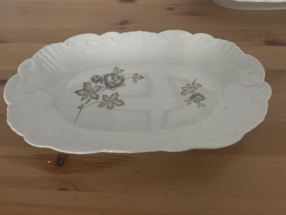 Travessas porcelana vista alegra + prato